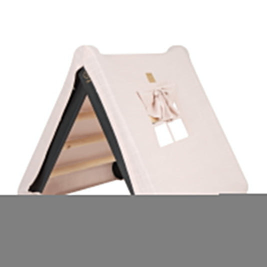 Black Ladder House With a Pink Cover
