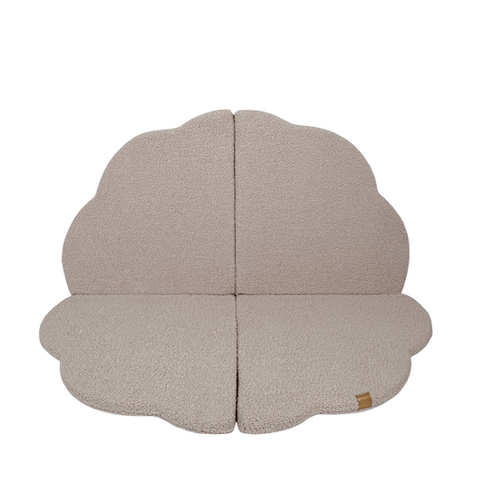 Play Mat for Kids - Cloud Shaped Bearly Light Grey