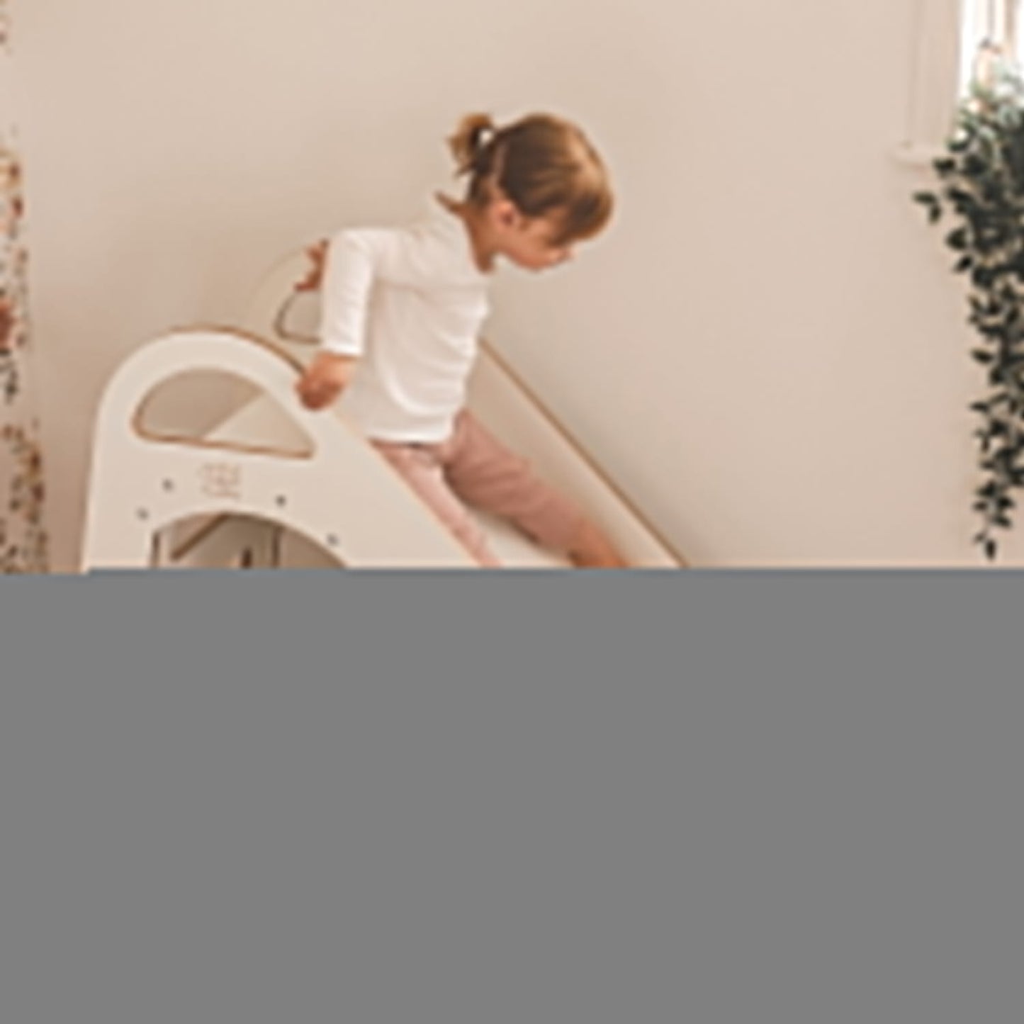 Wooden Indoor Scandi Slide for Children 87x46cm