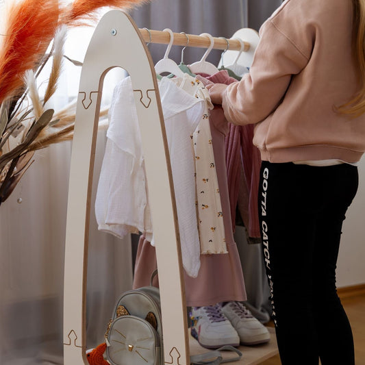 Arched Clothing Rack For Children - Small White